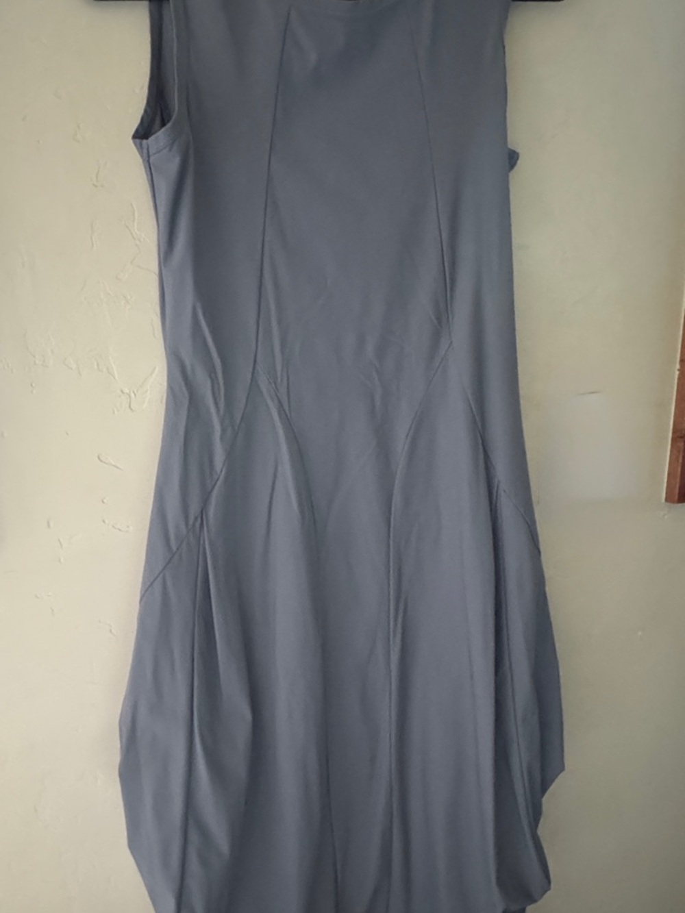 Sleeveless Midi A-Line Dress in Slate Blue